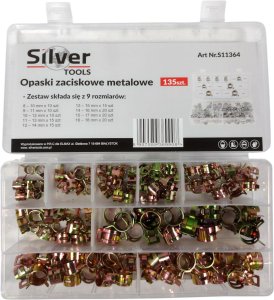 OBEJMY OPASKI METALOWE 135szt. SILVER 1