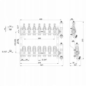 ROZDZIELACZ INOX PLUS PROV 7 OBIEG 4