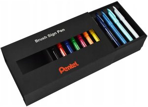 Pentel Pisaki pędzelkowe Brush Sign Pen SES15C 36 (SES15C-ST36PL) 2