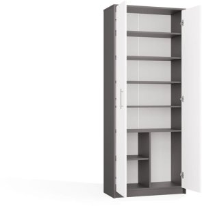 Regał Oliv 2D ANTRACYT BIEL 11