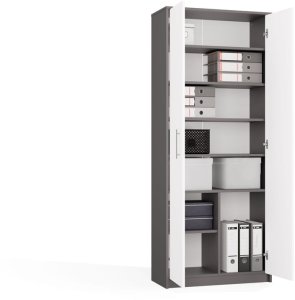 Regał Oliv 2D ANTRACYT BIEL 3