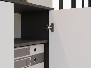 Regał Oliv 2D ANTRACYT BIEL 7