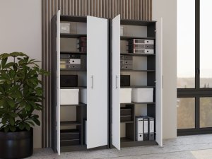 Regał Oliv 2D ANTRACYT BIEL 10