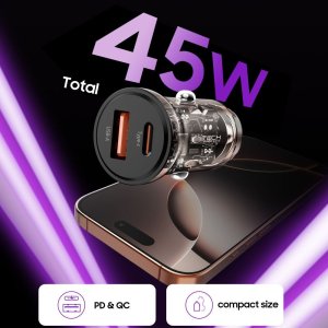 TECH-PROTECT CC01 2-PORT CAR CHARGER PD45W/QC3.0 BLACK 4