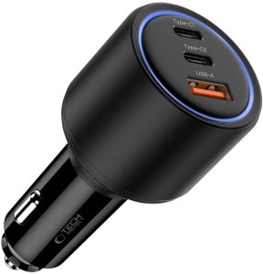TECH-PROTECT CC04 3-PORT CAR CHARGER PD130W BLACK 2