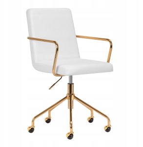 Activeshop Krzesło Kosmetyczne QS-OF211G złoto kremowo - szare 2