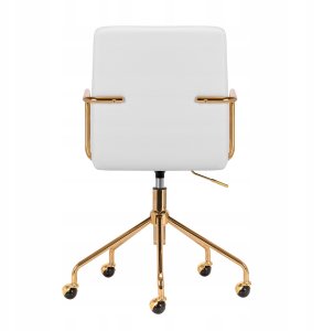 Activeshop Krzesło Kosmetyczne QS-OF211G złoto kremowo - szare 4
