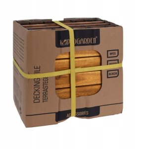 Płytki Tarasowe Drewniane Akacja Wodoodporne PROGARDEN 30 x 30 cm 9 szt. 4