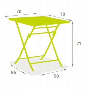 Składany stolik balkonowy, 70 cm, GREENSBORO 3