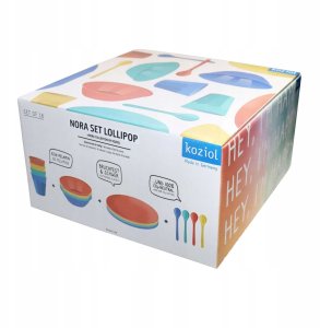 Zestaw naczyń turystycznych NORA LOLLIPOP, 16-częściowy, KOZIOL 6