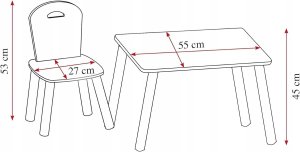 Stolik dziecięcy z 2 krzesełkami 2