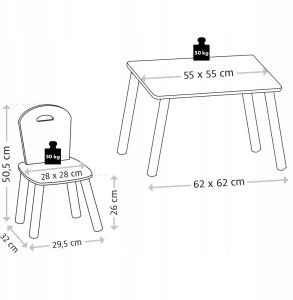 Stolik dziecięcy z 2 krzesełkami 5