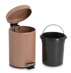 Metalowy kosz łazienkowy BRASS TONE, 3 l 3