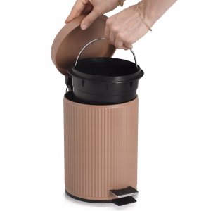 Metalowy kosz łazienkowy BRASS TONE, 3 l 4