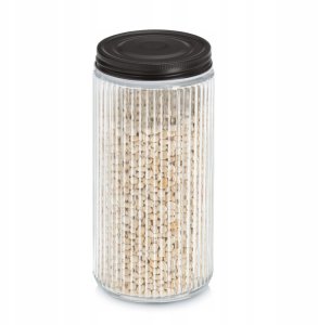 Zeller Słoik z metalową pokrywką KITCHEN ESSENTIALS, ryflowane szkło 2