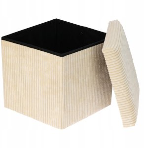 Storage Solutions Pufa ze schowkiem sztruksowa TOBO, 38 x 38 x 38 cm 2