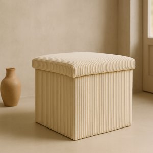 Storage Solutions Pufa ze schowkiem sztruksowa TOBO, 38 x 38 x 38 cm 3