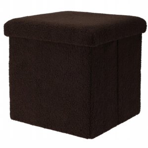 Pufa ze schowkiem boucle BINI, 38 x 38 x 38 cm 1
