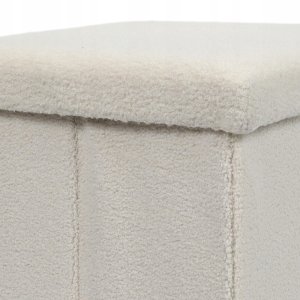 Pufa ze schowkiem boucle BINI, 38 x 38 x 38 cm 2