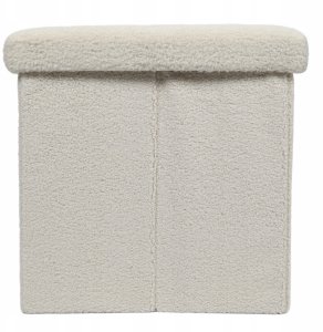 Pufa ze schowkiem boucle BINI, 38 x 38 x 38 cm 4