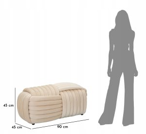 Ferretti Pufa podłużna, SOFTY, 90 x 45 cm 9