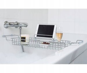 Półka na wannę CADDY, metalowa, 18 x 20 x 61 cm 3
