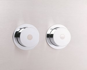 Trykknap a83 krom m/dobbelt skyl 1