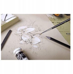 Paint-On Blok A2 250gram 30 arkbrunt/naturel papir, multi teknik, toplimet 3