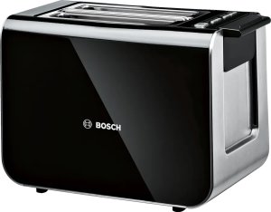 Bosch TAT8613N, 2 slice(s), Black, Stainless steel, Buttons, Level, LED, 860 W 1