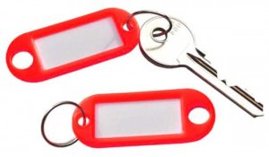 Nøgleskilte BNT plast PET rød - (10 stk.) 2