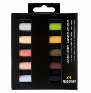 Rembrandt Soft pastel set Muted Colours | 10 half pastels 1