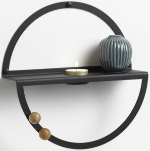 Circle Tealight shelf Ø 25 cm. Black 1