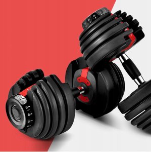2x15kg Hantle regulowane gumowane 30 mm 4