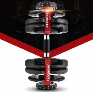 2x15kg Hantle regulowane gumowane 30 mm 5