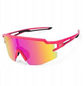 Okulary rowerowe Rockbros dla dzieci, polaryzacyjne, z ochroną UV dziecięce - różowe 4