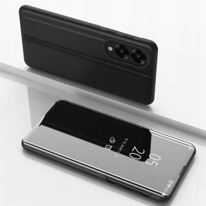 Etui Clear View Case na Samsung Galaxy S25 Edge pokrowiec z klapką - czarne 1