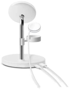 Ładowarka indukcyjna 3 w 1 Puro Mag Station ze stojakiem - biała 2