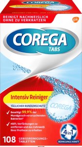 COREGA TABS BIO FORMUŁA  Tabletki czyszczące do protez zębowych  108szt   PROMO  (import) 1