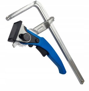 ŚCISK STOLARSKI DŹWIGNIOWY ZACISK UCHWYT DO SZYNY ODKUWANY 160 x 60mm 2