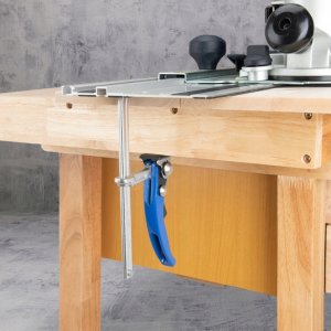 ŚCISK STOLARSKI DŹWIGNIOWY ZACISK UCHWYT DO SZYNY ODKUWANY 300 x 60mm 5