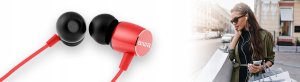 Słuchawki douszne AIWA ESTM-30RD 99dB 16ohm Czerwone 6