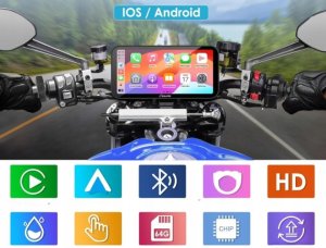 Nawigacja GPS Carpuride W603 Motocyklowy ekran Carplay/Android 6,3" Auto GPS i pilot 2