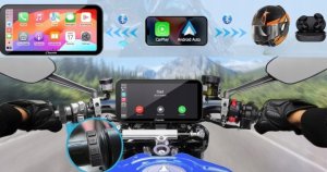 Nawigacja GPS Carpuride W603 Motocyklowy ekran Carplay/Android 6,3" Auto GPS i pilot 6
