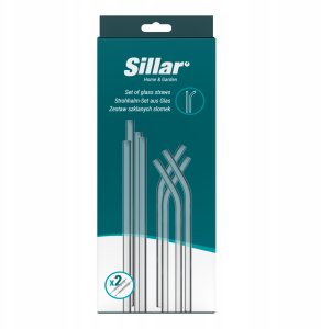 Zestaw szklanych słomek Sillar SIL255 1