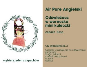 Airpure Odświeżacz English w woreczku saszetka z zapachowymi kulkami róża or jabłko cynamon airpure 4