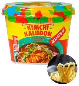 Zupa koreańska o smaku kimchi kaludon makaron udon w bulionie z warzywami gotowe w 3 min.big bowl 215g 1