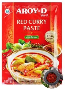 Pasta curry czerwona red przyprawa marynata paste aroy-d 50g 1