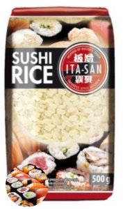 Ryż do sushi rice kleisty biały okrągłe małe ziarno ita san 500g 1