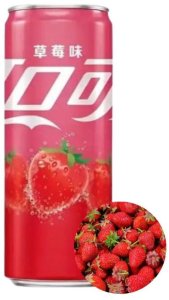 Coca cola Strawberry truskawkowy smak napój gazowany z Chin w puszce 330ml 1