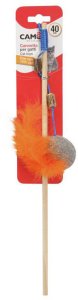 CAMON CAT TOY wędka piłka z piórami 40 cm 1